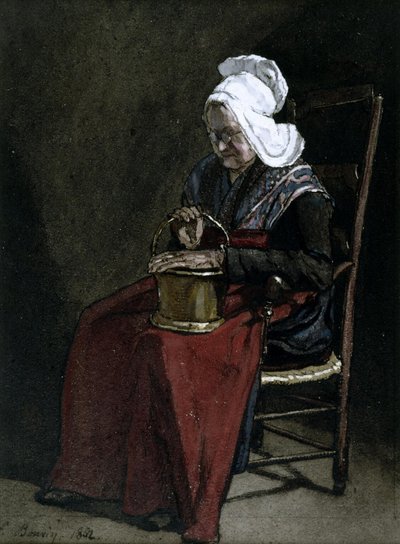 Alte Frau mit Messingtopf (1862) von François Bonvin